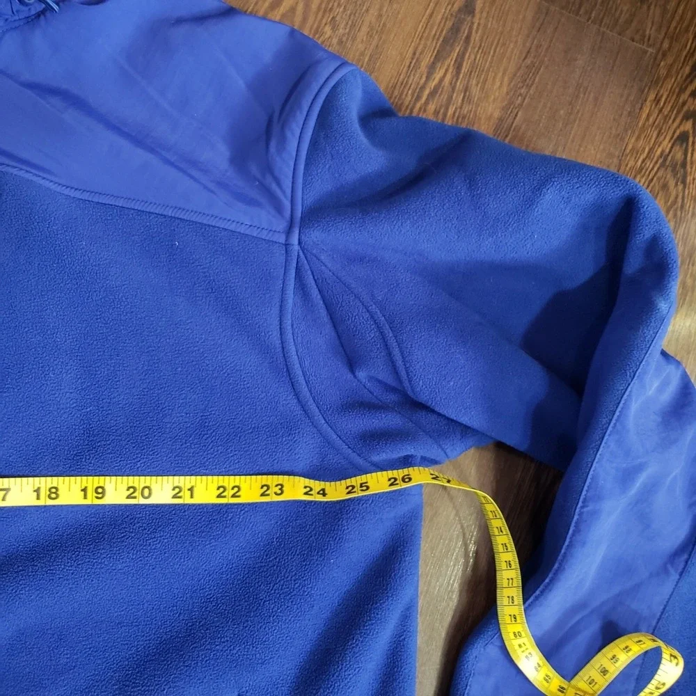 Duluth Trading Co Blue Full Zip Fleece Hoodie Reinforced Work Jacket Mens XL